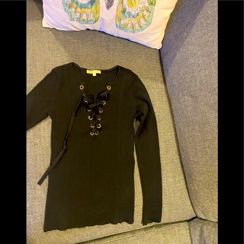 MAJE ,black stretch classic top